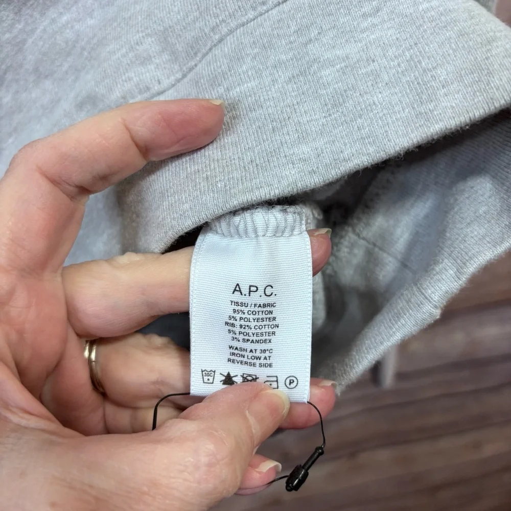 APC Spellout Sweatshirt Gray Size Medium Crewneck